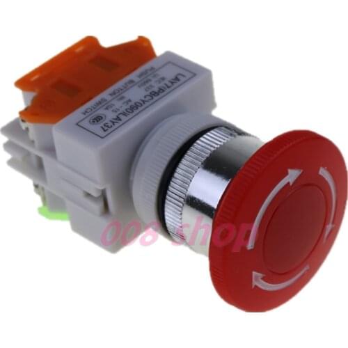5PCS Emergency Stop Switch Push Button Mushroom PushButton LAY37-11ZS