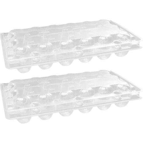 50pcs 18 Grids Quail Egg Carton Storage Container Organizer Disposable Pvc Storage Box Transparent Egg Dispenser Holder for Home