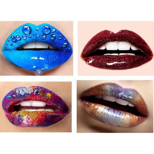5D Diamond Painting Lips Cross Stitch Full Drill Square Rhinestones Embroidery Sale Home Decor Gift Diy Needlework