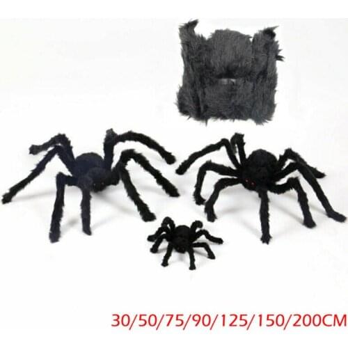7 Sizes Halloween Large Spider Decoration Horror Size Plush Toy Party House Scary Fun Photobooth Props
