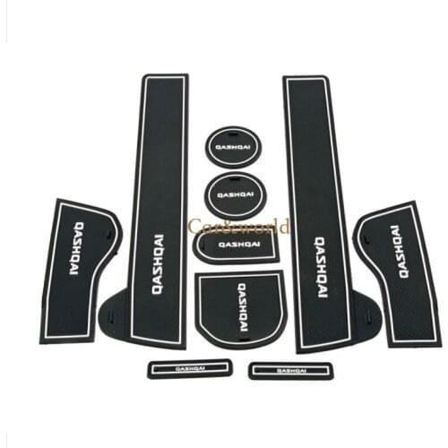 Accessories For Nissan Qashqai J10 Gate Slot Pad Non-slip Cup Mats Anti Slip Door Groove Mat Sticker 2008 2009 2010-2013 2014