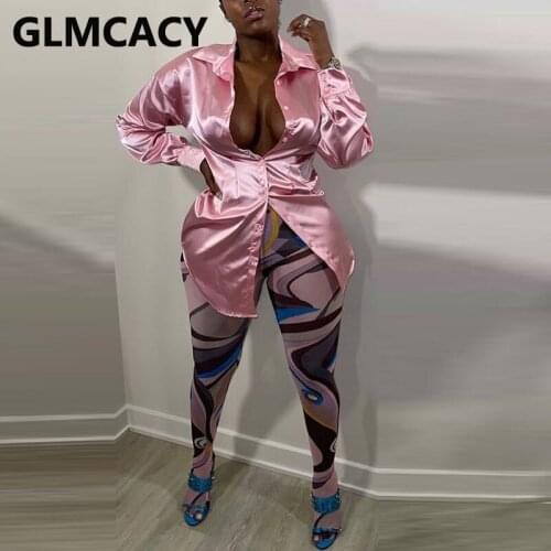 Long Sleeve Satin Bodycon Dress Button Down Elegant Shirt Dress