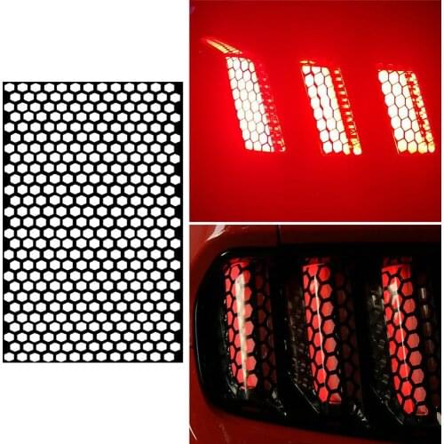 DIY Car Rear Tail Light Honeycomb Stickers for Lada Granta Largus Kalina 4*4 Priora 2110 for BMW E46 E60 E90 E91 E92 E93 F30