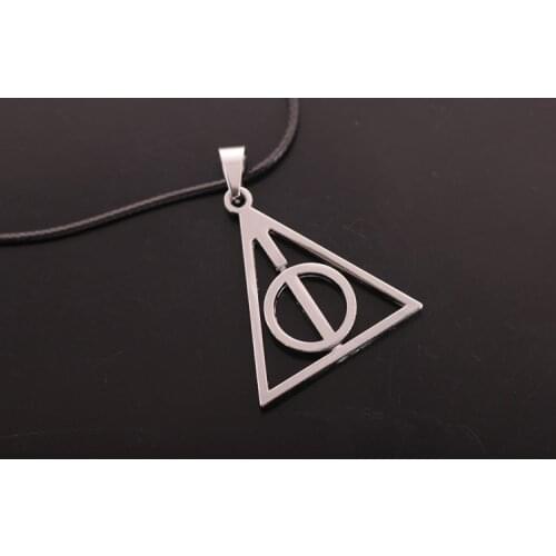 Harried Death Hallows Action Figure Retro Leather Cord Bracelet Potter Death Snitch Wings Owl Triangle Multilayer Bracelet