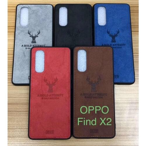 Retro Fabric Texture Soft Cover Phone Case For OPPO Find X2 A8 A81 A91 A31 Reno 3 Pro Realme X50 Pro Case