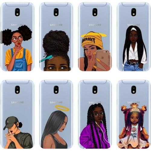 TPU For Samsung Galaxy J3 J5 J7 2015 2016 2017 J2 J5 J7 Prime J4 J6 J8 Plus 2018 Phone Case Silicone Black Girl Soft Back Cover