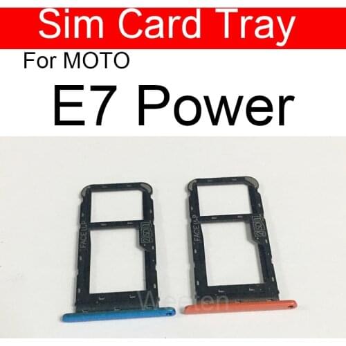 Sim Card Tray Slot Holder For Motorola Moto E7 Power PAMH0001IN PAMH0010IN PAMH0019IN SD Card Reader Socket Adapter Repair Parts