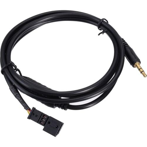 For BMW BM54 E39 E38 E46 E53 X5 New 3.5mm 3 Pin Female Black AUX Audio Input Kit Adapter Music Cable Wire