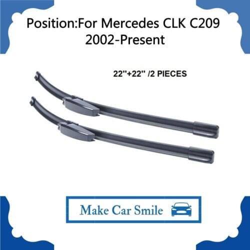 For Mercedes CLK C209 2002-Present 22''+22'' Auto Wipers Blade Accessories Windshield