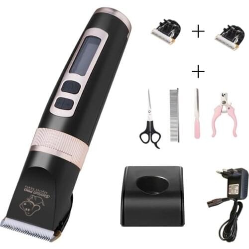 Baoyun P9 electric hair clipper for dogs cat professional LCD screen pet trimmer clippers rechargeable electric trimmer