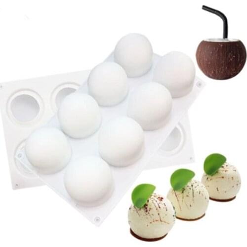 8 Ball Mousse Mold 15 Small Ball Lollipop Mold Round Cake Silicone Mold Baking Utensils Cake Mold for Wholesale Drop Shipping