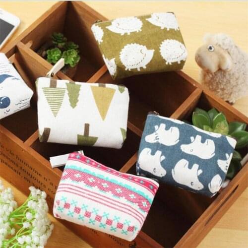 Canvas Women Wallet Card Key Mini Coin Purse Small Money Bag Change Pouch Female Zipper Card Holder Wallet Kids Purses Gift