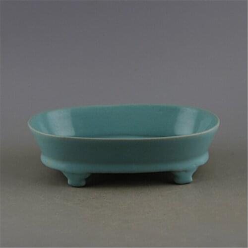 Chinese ancient porcelain The Song Dynasty Ru Azure glaze Narcissus Basin