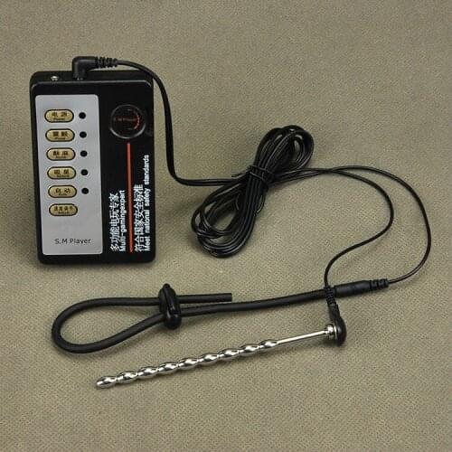 SODANDY E-Stim Penis Ring Urethral Stretcher Dilator Stainless Steel Electric Shock Cock Extender Enlargement Sex Toy Electrode