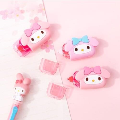 1PC Pink Cartoon Mini PU Animals Correction Tape Students Stationery Office School Supply Gift Nice Things Corrector Novel
