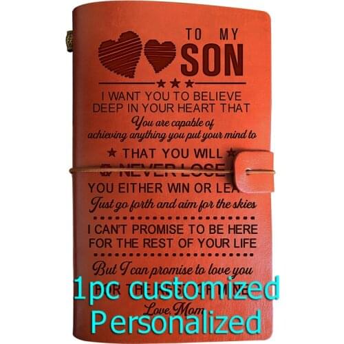 Engraved Leather journal personalized gifts to my husband BJ292 Customized Notebook A5 Dropshipping Supplier US Store Diary