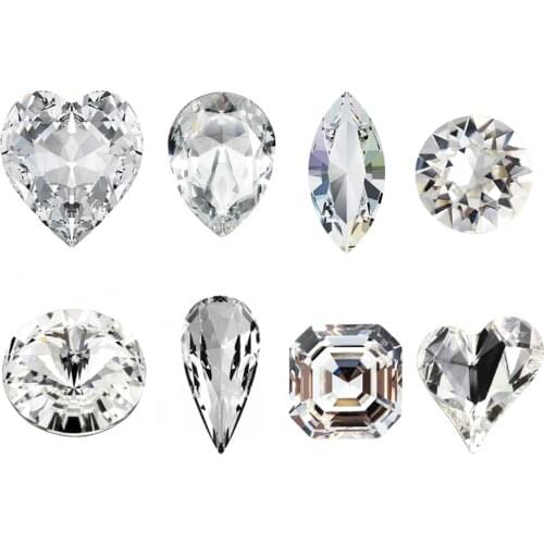 CTPA3bI Crystal Super Clear Rhinestones Cushion Cut Glass DIY Crafts Jewels Beads For Garment Dancing Dress Decoration