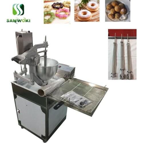 Round spherical doughnut maker with Vertical Electric donut machine Donut cake making fryer machine with flower shape moulds