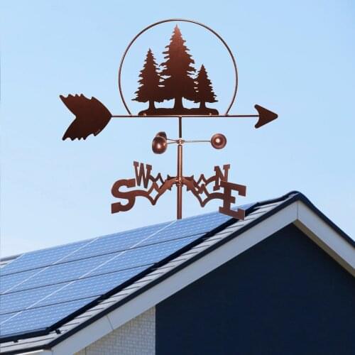 Weathervane Weather Vane Wind Direction Indicator Yard Scene Stake Ornament Home Decoration