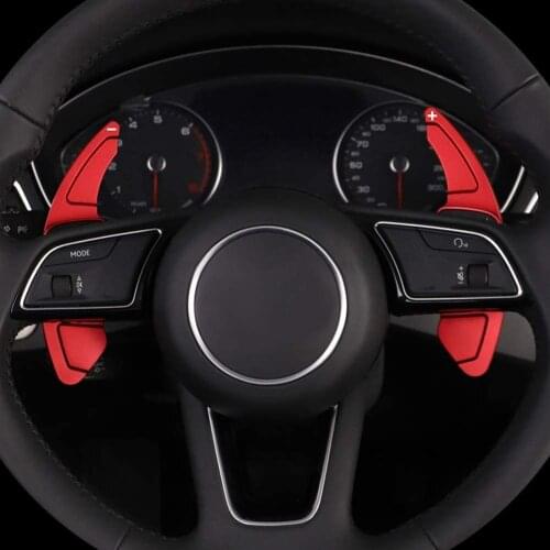 Steering Wheel Shift Paddles, 2pcs Aluminum Alloy Car Steering Wheel Shift Paddle Blade Shifter for Audi A3 A4L A5 A6 A7 A8