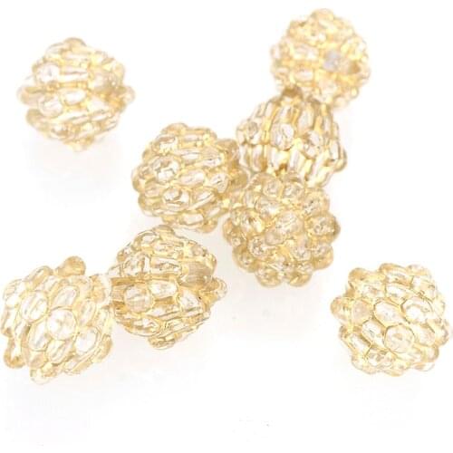 Miasol 50 Pcs 11x12mm Vintage Retro Ethnic Acrylic Antique Design Stripe Round Spacers Beads Jewelry Making Accessories