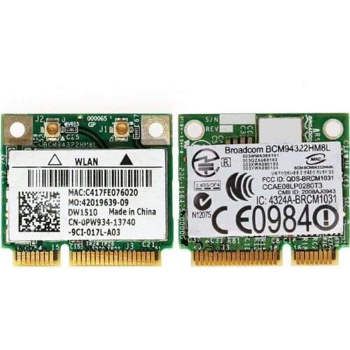 Mini PCI-E BCM94322HM8L DW1510 Dual Band 300M Wireless Card For DELL E5500 E4200 C26