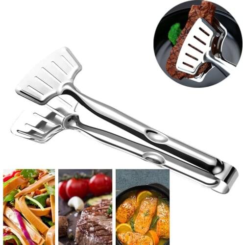 Multifunctional Stainless Steel Food Bread Tongs Fried Fish Tongs Heat-resistant Barbecue Clip Kitchen Tools