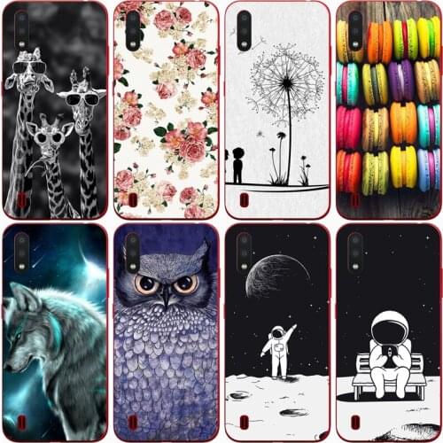 Fashion Soft silicone TPU Back Cover For SAMSUNG GALAXY A01 Phone Funda Case For Samsung Galaxy A01 Cute Cartoon Case