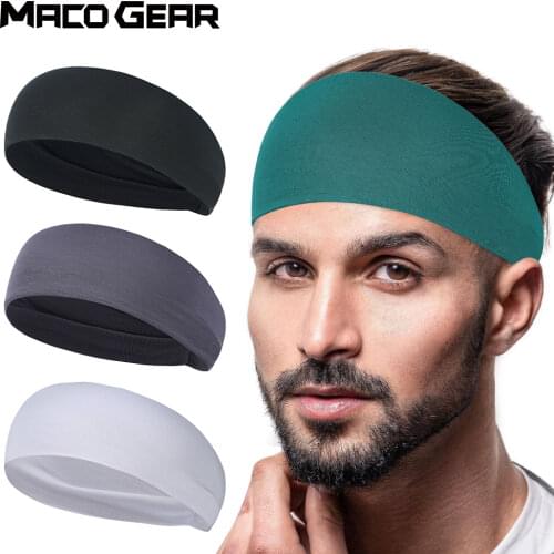 Fashion Sport Sweatband Headband Wide Version Hair Head Band Breathable Absorbent Elastic Soft Fitness Yoga Gym Sweat Girl Men