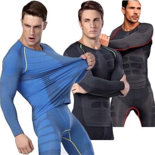 Men Compression Clothing Mens Suit Tops & Tees Base Layer Leggings Mens Set Bodybuilding T-Shirt Fitness Underwear