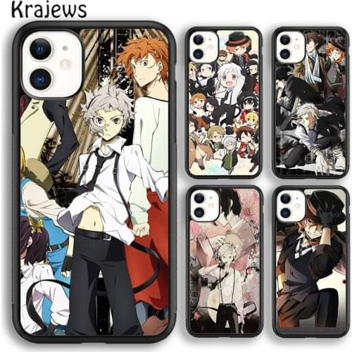 Krajews Anime Bungou Stray Dogs Soft Phone Case Cover For iPhone 5 SE 6s 7 8 plus X XR XS 11 12 pro max Samsung Galaxy S8 S9 S10