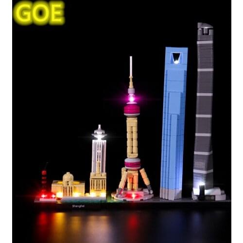GOE Light Up Kit For Lego 21039 Compatile With Architecture Shanghai(Only LED Light Included)