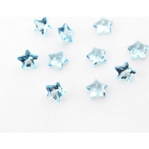New Arrival 100pcs Birthstone Light Blue Crystal Star Floating Charms Living Resin Memory Lockets Pendants DIY Jewelry Charm