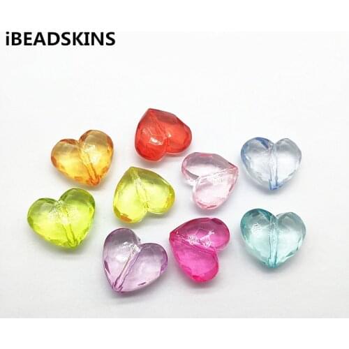 New arrival! 29x25x16mm clear 80pcs Heart-shape Acrylic beads for Necklace,Earrings parts,hand Made Jewelry DIY