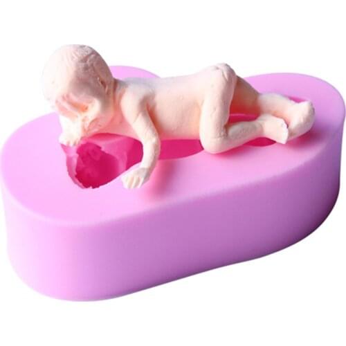 Food-grade Silicone Mold 3D Baby Silicone Cake Mold Soap Mould Fondant Cake Decorating Tools Baking Mold Tools E669