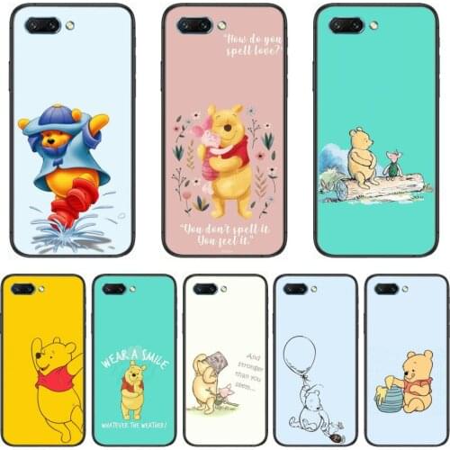 Winnie the Pooh clear Phone Case For Huawei Honor 10 9 8 7 N Pro Lite A C RU Black Etui Coque Hoesjes comic fashion
