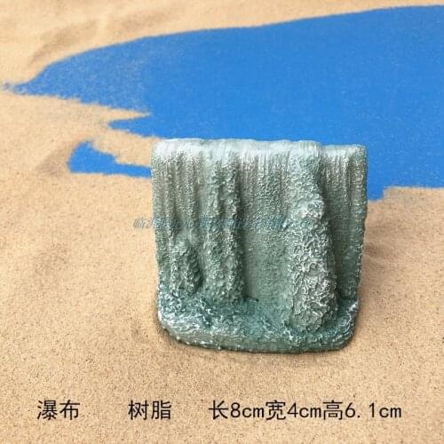 Resin Psychological sandbox therapy consulting toy model, natural flying waterfall