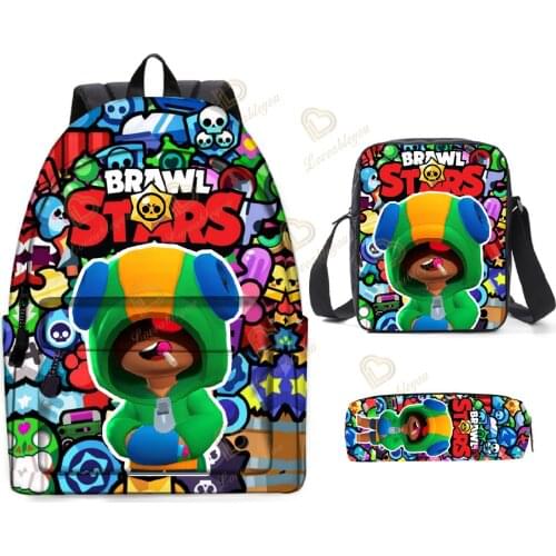 Children Back To School Backpack Set Crow Leon Shoot Game 3D Print Shcool Bags Boys Clothing Girls Kids Leon Tops 2021 Boy Girls
