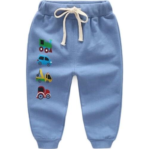 Boys Girl Cartoon Pants Excellent Quality Cotton New Casual Children Trousers Baby Toddler Comfortable Full Length Kids Clothes