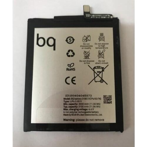 3100mAh High Quality Replacement Battery For BQ Aquaris X X Pro Batterie Bateria Accumulator