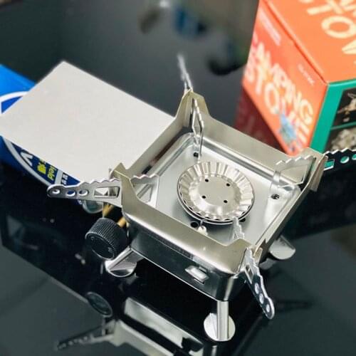 Outdoor Gas Stove Portable Windshield Bracket Picnic Stove Folding Piezoelectric Flame Stove For Camping Accessories