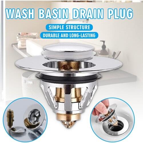 Universal Bathroom Kitchen Wash Basin Core Bounce Drain Plug Sink Plug Sink & Bathtub Accessories Drain Strainers