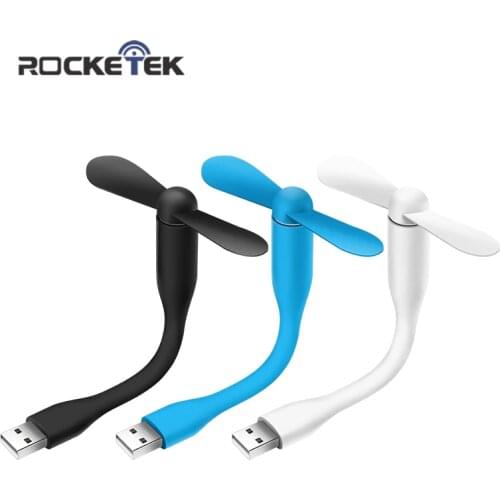 Rocketek Creative USB Fan Flexible Portable Mini Fan For Power Bank & Notebook & Computer Summer Gadgets