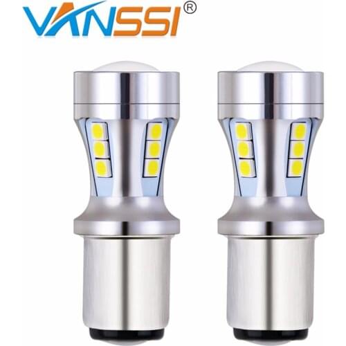 VANSSI 1157 LED Bulb S25 BAY15D P21/5W LED Car Brake Stop Parking DRL Lights 6000K White Red