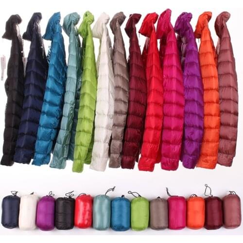 Autumn Winter Women Ultra Light Down Jacket White Duck Down Jackets Long Sleeve Warm Coat Parka Female Solid Portable Outwear