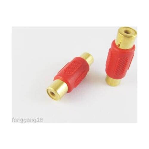 1pc 4 colors RCA Female Jack to RCA Female Jack AV Audio Coupler Adapter Connector Gold