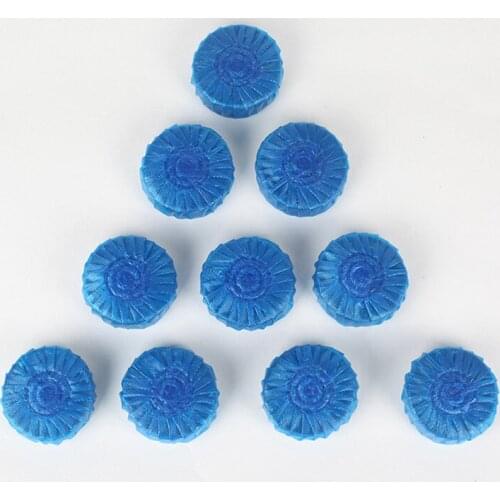 10pcs Toilet Bowl Cleaner Tablets Antibacterial Cleaning Tab Blue Bubble For Bathroom SCIE999