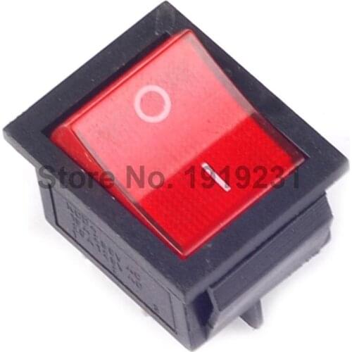 2PCS Red 4 Pin Light On/off Boat Button Switch 250V 15A AC AMP 125V/20A