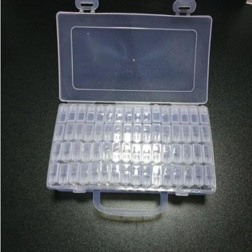 64 Slots Diamond Embroidery Box Diamond Painting Accessory Case Clear Plastic Beads Display Storage Boxes Organizer Holder