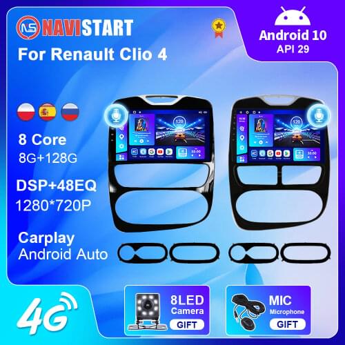 Android 10 Car Radio For Renault Clio 4 2016-2018 Multimedia Video Player Navigation GPS 4G WIFI BT USB CarPlay No DVD Player